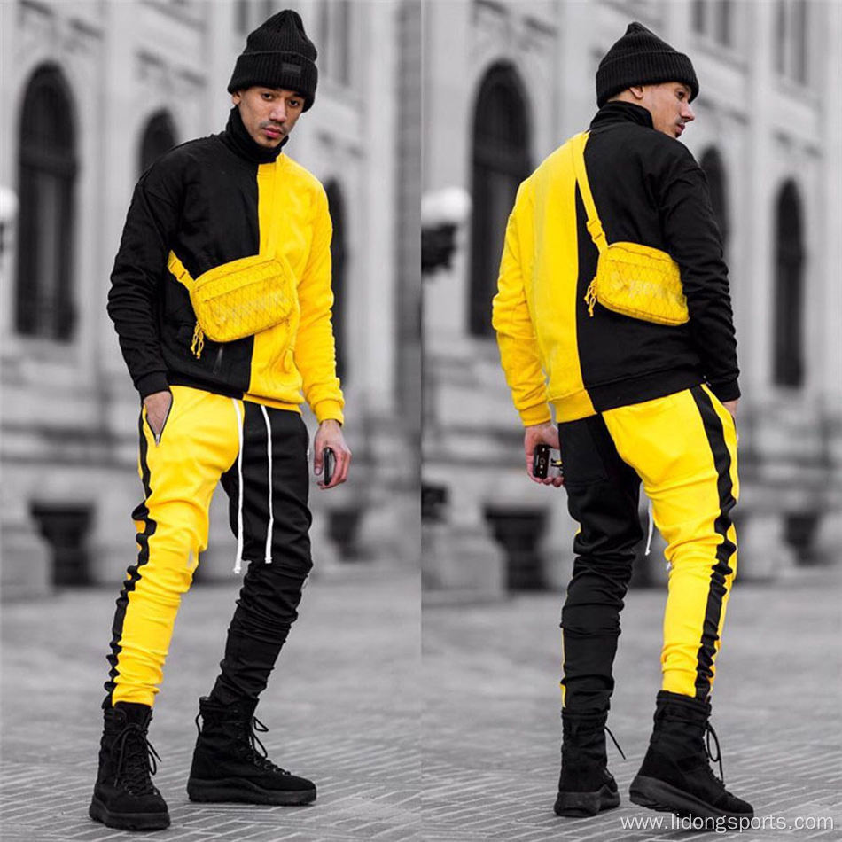 Fashion Patchwork 2 Piece Set Long Sleeve Tracksuits