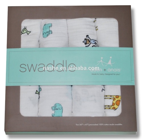 100% Cotton Muslin Swaddle Blanket 47x47" // aden anais muslin swaddle blanket //organic cotton muslin swaddle blanket