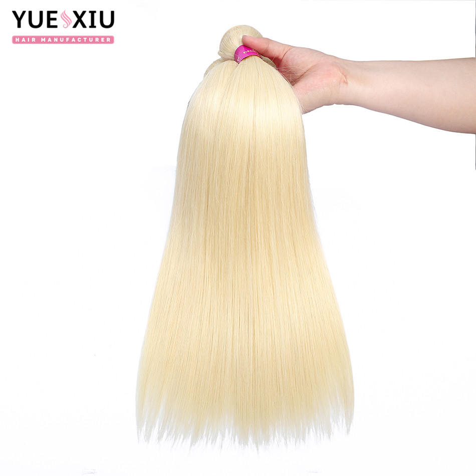 613 Virgin Hair Bundles Blonde Human Hair Extension  Straight Wave