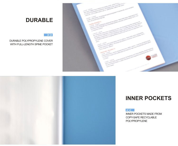 Comix Vividus Display Book A4 Size 10 20 30 40 60 Pockets PP Clear Book File Transparent Colored Plastic Folder