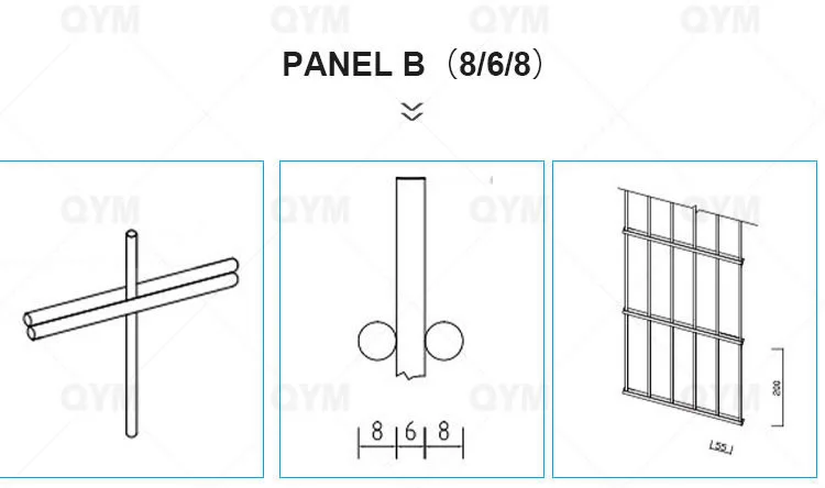 Double Loop Wire Fence Galvanized 868 Double Wire Mesh Fence