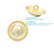 Wheat ear crown button the shining emblem of British school uniforms