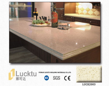 Jasmine color quartz stone sheet with competition price