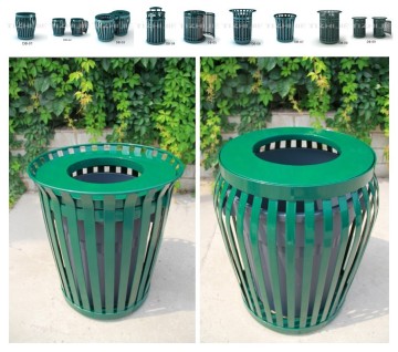 Simplicity Natural large capacity Deep color outdoor furniture Stianless Steel Dustbin