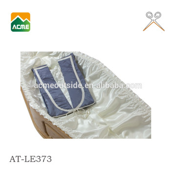 AT-LE373 funeral solid wooden satin coffin lining factory