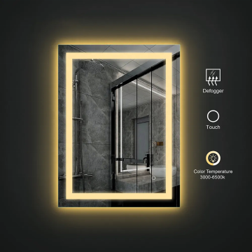 High Quality Rectangle LED Light Backlit Bathroom Mirrors