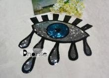 Sew On Big Eye Design Bling Custom Sequin Appliques For Clo