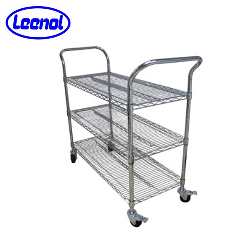 Chrome Wire Mesh Shelf Metal Wire Shelves ESD Wire Trolley