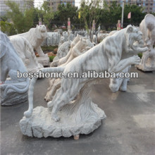 China animal statues lion and dragon