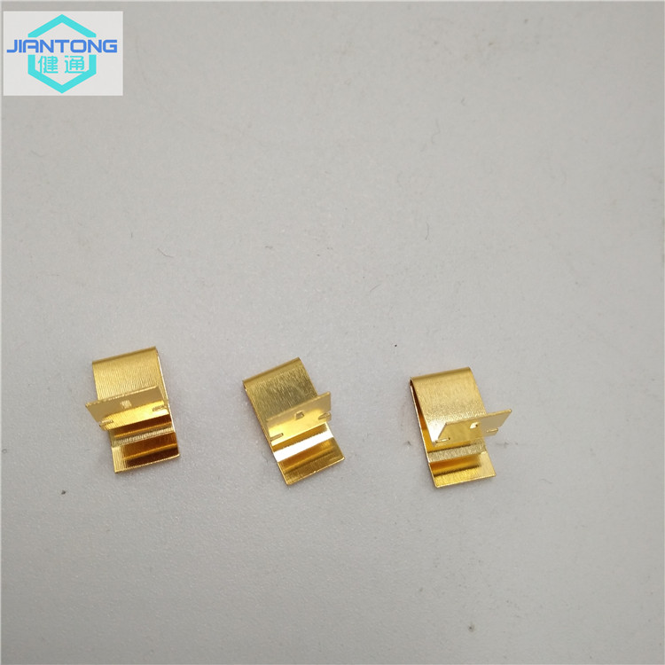 small custom stamped spring contacts with gold plating