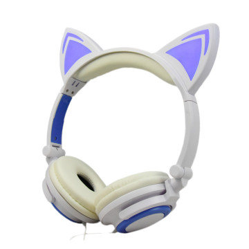 Auriculares portátiles de alta calidad con orejas de gato, hermosos