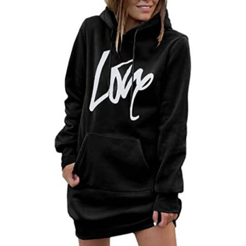 Women's Hooded Sweatshirt Drawstring Lightweight Dress