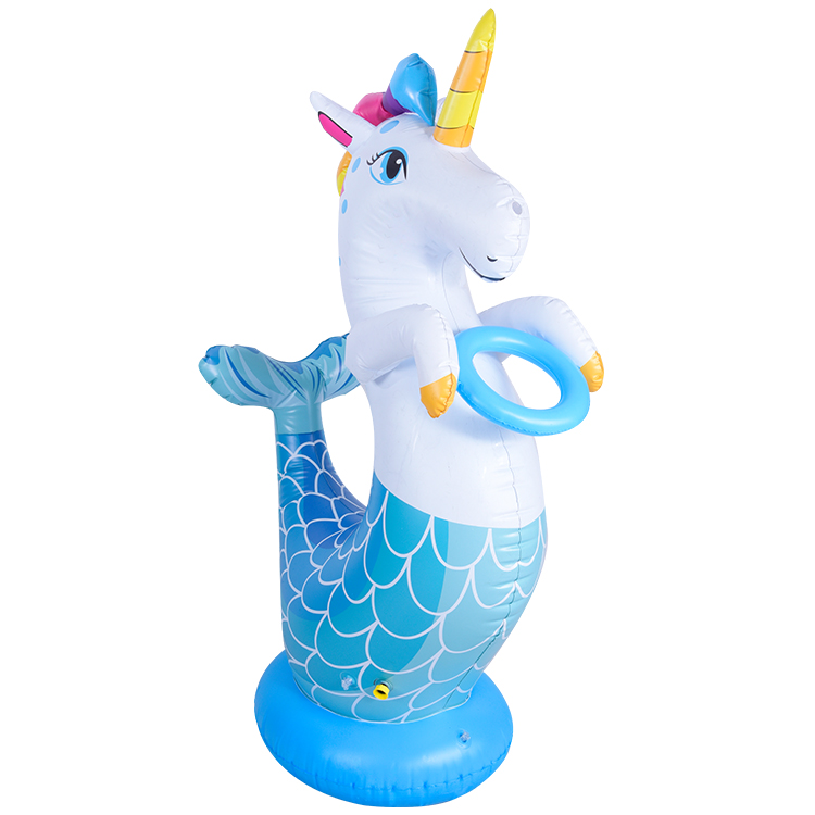 Nuevos juguetes de unicornio de cola de pescado inflable de verano