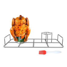 Roaster Rack with Two Beer Can Chicken Holder
