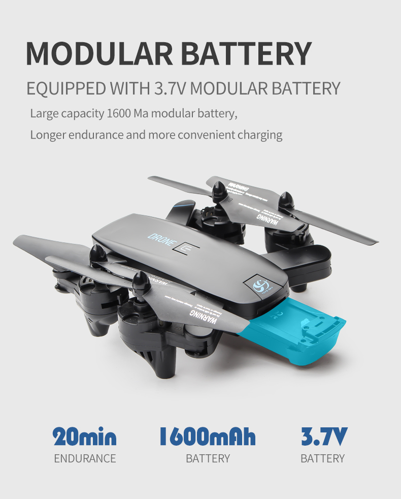 2020 new item CSJ S173 2.4G Wifi FPV Foldable Professional quadcopter drone 12mins flight With Camera Height Hold Mode
