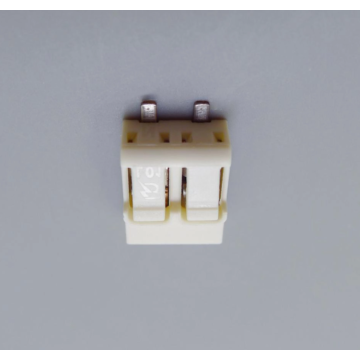 PCB push wire connector with button