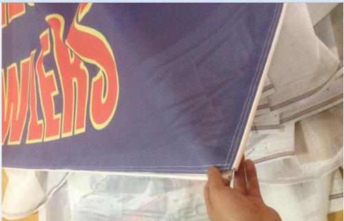 Banner de vinilo para exteriores con impresión de inyección de tinta con borde Keder