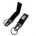 Nylon Hook and Loop Rubber Patch Carabiner Keychain