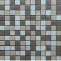 Bergelombang warna campuran dinding Paving kaca mosaik