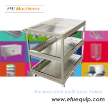 Three Layer Stainless Steel Trolley