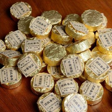 Mini Yunnan Puer/Pu'er Tea Cake, Chinese Tea, Slimming Tea, Ripe/Shu Tea, Mini Tuo Cha with Gift Bag