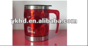 double wall plastic mugs with handles