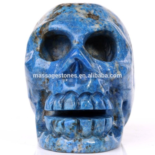 Wholesale crystal carving skull craved lapis lazuli human skull head