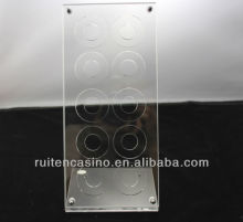 10ct acryic chip displayer,poker chips display shelf