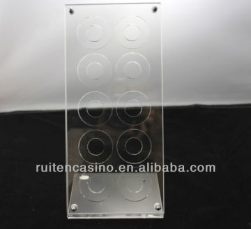 10ct acryic chip displayer,poker chips display shelf