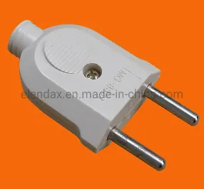 2-контактная электрическая вилка из полипропилена с заземлением (P7053)