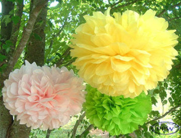 High Quality Tissue Paper Pompoms