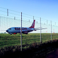 Powder coated airport fence