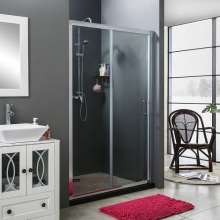 Bypass Shower Enclosure Semi-Frameless Sliding Shower Door Clear Glass ShowerRoom