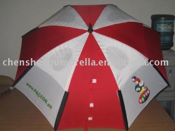 wind-resistant golf umbrella with air vent