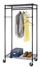 New 2-Tier Rolling Dress Clothing Garment Rack
