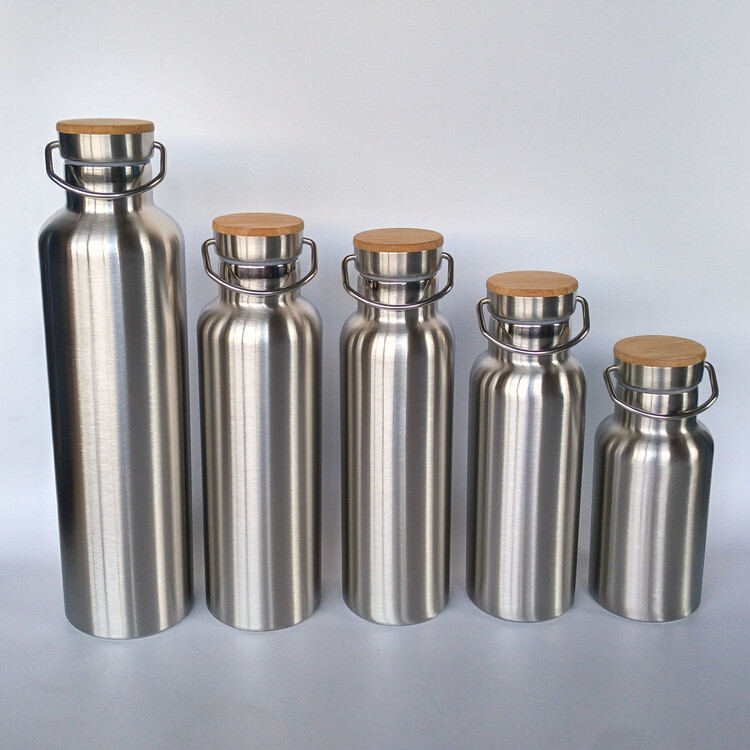 Double Wall Stainless Steel Insulated Outdoor 500ml Water Bottle Wine Beer Growler
