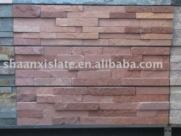 Red split culture veneer stone