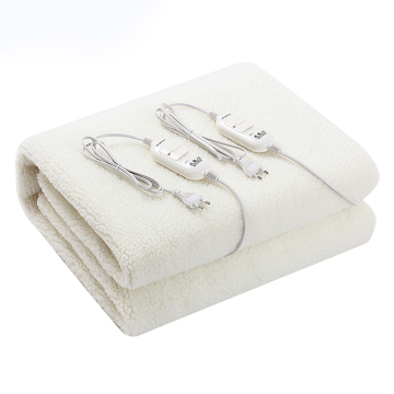 Synthetic Wool Heated Blanket with Sleeves