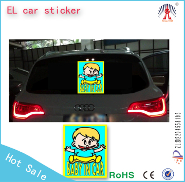 flashing el custom car sticker / flash el car sticker/mobile phone led flash sticker