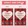 Valentines Buffalo Check Plaid Garden Flag