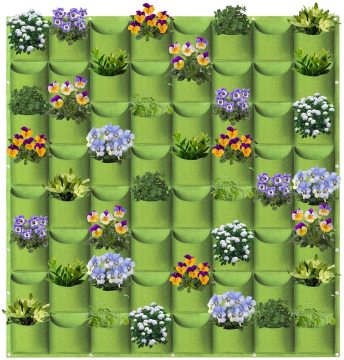 Wall hanging plant pockets
