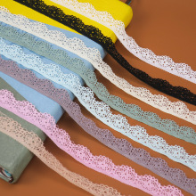 Multicolor 1.5CM High Elastic Lace Trim: DIY Nylon Spandex Lace Trim for Knitting and Stretch Applications