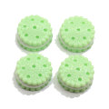 Biscotto rotondo da 10 mm Biscotto colorato in miniatura Kawaii Cabochons Simpatici ciondoli in resina Perline in resina più economiche per la decorazione