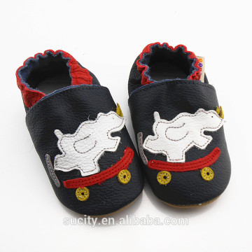 beautiful black leather flat baby toddler boys shoes