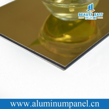 5mm golden mirror finish cladding aluminum composite panel acm