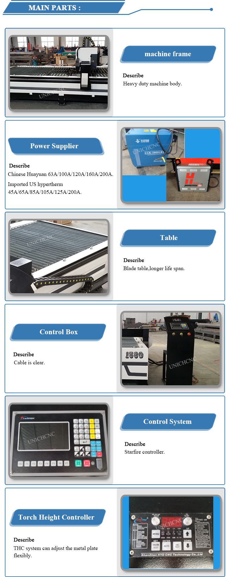 Starfire controller plasma cutting cutter cnc for 0-120mm metal cutting