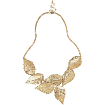 Several Leaves Pendant Necklace Gold Necklace