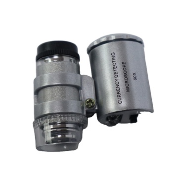 60x LED Jewelry Microscope with UV Light - Portable Mini Microscope