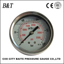 63mm bottom liquid filled pressure gauge