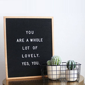 12*18inch felt letter board decorative wood board